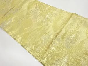 リサイクル　本金遠山に寺院風景模様織出し袋帯